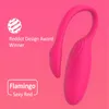매직 모션 스마트 앱 Bluetooth 진동기 여성용 원격 제어 플라밍고 음핵 G-Spot Stimulator Vagina Massager Q11196T