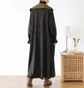 Striped Long Maxi Windbreaker Women Long Sleeve Wool Trench Coat Female Korean Fashion Loose Autumn Oversized Coat 201215