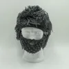 Mr.Kooky Wig Beard Bone Hobo Cientista Cientista Caveman Handmade Malha Quente Inverno Caps Homens Mulheres Halloween Presentes Funny Party Goanies Y200110