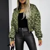 Fashion-Women's Down & Parkas Winter Jacket Argyle Cropped Coat Ultralight Thin Green Christmas Clothes 2022 Warm Casual Female Outwear