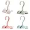 1pc Nordic Creative Tie Hook Plastic Coat Hook Closet Hanger Wardrobe Storage Rotating Storage Rack Multifunct jllHNh