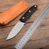 High Quality Survival Straight Knife D2 Drop Point Satin Blade Full Tang G10 Handle Outdoor Small Hunting Fixed Blade Knives