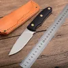 Hoge kwaliteit Survival Rechte mes D2 Drop Point Satijnen Blade Volledige Tang G10 Handvat Outdoor Small Hunting Fixed Blad Messen