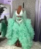 Menthe Vert Illusion Maternité Tulle Séance Photo Robe Chic Femme Enceinte À Volants Robe De Mariée Fête D'anniversaire Robes