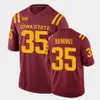 カスタムアイオワ州のサイクロンメンズブロック清潔なフットボールNcaa Jersey College Jones O'rien Vance Milton Charlie Kolar Rose Lang Akers Bailey