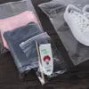 50 pçs / lote Limpar sacos com zíper sacos de zip de vestuário resealable para roupas vendendo brinquedos embalagem personalizado impresso