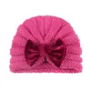 Ins Baby Girls Wool Caps Kids Knitting Crochet Hat Infant Toddler Boutique Indian Turban Spring Autumn 12 colors