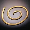 Tennishalsband med "18K" Stamp Fashion Men smycken grossist 18k Real Gold Plated 5 mm 55 cm kedjehalsband N336 12 J22938022