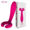 G-spot 3 motores dildo vibrador brinquedos sexuais para mulheres homens adultos casais anal vagina dupla penetração clitóris pênis estimulador de brinquedo 201216