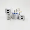 Metal Dual USB wall Charger US EU Plug 2.1A AC Power Adapter two 2 port for Iphone Samsung Galaxy Note LG Tablet Ipad