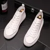 Fashion Desigenr High help Wedding Dress Party Shoes Comfortable Brand Lace-up Trend Men Casual Sneakers Non-slip Round Toe business Walking Boots