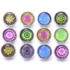 10pcs Lot Mixed Patterns Colorful Flowers 12mm Glass Snap Button Jewelry Faceted Glass Snap Fit Snap Earrings Bracelet Necklace H jllKMs