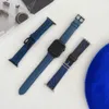 Sport Band Loop för Apple Watch 5 Band 42mm 44mm Royal Blue Strap For IWatch Series6 5 4 3 21 Silicone Leather 40mm 38mm Band HI9937859