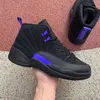 Jumpman 12 12S 택시 유틸리티 망 농구 신발 블랙 다크 콩코드 대학교 블루 골드 리버스 독감 게임 로얄 트위스트 Fiba Playoffsa22Sneakers 1