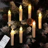 Bougie d'arbre de Noël LED en plastique sans flamme minuterie de scintillement télécommande à piles fausses bougies pour la décoration de la maison du nouvel an H1222