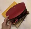 Portefeuille de créateurs de luxe en cuir véritable de haute qualité portefeuille femme mode sacs à main d'embrayage Emilie portefeuilles porte-carte sac à main avec boîte Dus210m