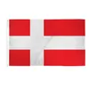 Danmark Flags Country National Flags 3'x5'ft 100d Polyester med två mässingsgrommets