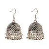 Boho Small Bell Tassel Drop Earrings For Women Vintage Ethnic Carved Exaggerated Dangle Earrings Indian Gypsy Jewelry