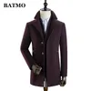 BATMO arrival winter high quality wool thicked trench coat menmens wool thicked jackets k627 201116