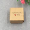 30pcs/lote 4x4x2.5cm Colorido Kraft Paper Jewelry Packing Small Gift Box for Handmade Soap Candy JLlyvv