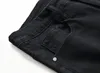 Узкие мужские черные джинсы, крутые мужские рваные джинсы, эластичные облегающие джинсовые байкерские джинсы, мужская уличная одежда в стиле хип-хоп 1377 #317d