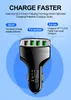 Top Qualtiy QC 3.0 4 USB Car Charger 7A Adaptive Fast Charging Home Travel Plug Adapter For Samsung Galaxy Smart Phone