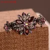 Newest Hair Clips Alloy Hairpins Crab Claw Clip With Crystal Flower Vintage Women Wedding Head band Hair Accessories180i
