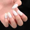 Lange solide kleur valse nagel tips Volledig deksel Ballerina Frosted mat nep nagels kunst tip diy manicure decoratie 24 stks/doos