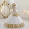 Новое выступление платье пушистая юбка принцессы девочки из бусинки 61 Детский