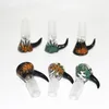 Narguilés 14mm bols en verre Bong mâle Joint 5 couleurs bol en verre tuyau de fumée pour silicone Bongs plates-formes pétrolières conduites d'eau