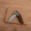 High End Damascus Flipper складной лезвие нож VG10 Damascus стальной лезвие розового дерева + стальная ручка листа EDC карманные подарочные ножи