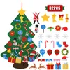 Kids DIY Felt Christmas Tree Decorations for Home Navidad Year Gifts Christmas Party Ornaments Santa Claus Xmas Tree 201130