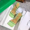 Square Toe One Word Strap High Heel Sandals Women Thin metal chain Design Ankle Buckle 2021 Summer New Sexy Party Shoes Mujer