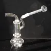 Mini Clear Smoking Glass Bowl Shisha Olie Burner Percolater Bubbler Pipes Hookah Ash Catchers voor Bong Kleine Pot Water Pijpen Recycler DAB RIGHT MET 10 MM ACCESSOIRES