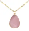 Irregular Natural Stone Necklace Gold Chain Quartz Crystal Necklaces for women Fashion jewelry Will and Sandy Drop Ship
