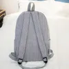 Korean Style Backpack Female Corduroy Design School bag For Teenage Girls Striped Backpack Women Sac a dos