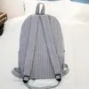 Koreanischer Stil Rucksack weiblicher Cord -Designschule für Teenager Mädchen Striped Rucksack Frauen SAC A DOS