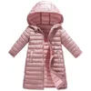 Vestes vendre garçons filles hiver duvet de canard enfants épaississement chaud longue grande fourrure vêtements d'extérieur à capuche manteaux enfants manteau vestes