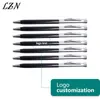 Ballpoint Pens LZN Small Portable Rotating Metal Pen Office&School Stationary Supplies Free Personalize Text/Logo As Special Souvenir