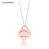 Necklace 925 Silver Pendant Necklaces Female Jewelry Exquisite Craftsmanship Classic Blue Heart Luxury Y220310