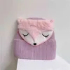 Panda Fox Hat Winter Knitted Kids Bonnet Hats Warm Crochet Boy Girl Infant Baby Accessories Beanie Caps