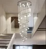 Modern Crystal Chandelier Moon and Star Spiral Shape Design chandeliers For Lobby Stair lighting lamps Free shipping