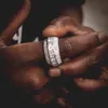 3 camadas baguette cz banda de noivado gelada fora bling hip hop dedo cheio dedo cz eternidade homens anel US tamanho 9 10 11 presentes