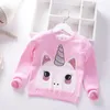 Nouveaux enfants pull doux dessin animé pull pull pour filles mode paillettes enfants tricot vêtements bébé garçon fille pull 3-7 Y 210308