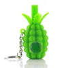 Ny produkt 2,8 tums rökrör ananas hookahs silikon handrör för glasskål oljeplattor med nyckelring