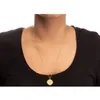 Kedjor Balansen Mandala Necklace Center Circle Gold doppad Pendant CLAVICLE CHAIN ​​Women Jewelry E004