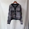 Dames Knits Tees Neulo 2021 Cardigan Vrouwen Ropa de Mujer Koreaans Gebreide Sweater Jas O-hals Lange mouw Pocket Vintage Tops Suiner PU