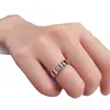 4mm 5mm stalowy tytanowy srebrny pierścień miłość mężczyźni kobiety róża złota biżuteria miłośnicy para projektant pierścieni