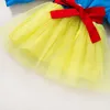 Детская одежда для девочек точка лук платье младенческая малыша чистая пряжа кружева сетка принцессы платья мода летняя весна осень детская одежда