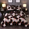 Padrões geométricos Conjunto de cama Queen King Duvet Conjunto de marmore Conjunto de capa de mármore GH01# T200409